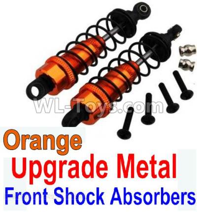Wltoys 10428-2 Parts-36-05 Upgrade Metal Front Shock Absorbers(2pcs)-Orange,Wltoys 10428-2 Rc Car Parts,High speed 1:10 Scale 4wd,10428-B2 Electric Power On Road Drift Racing Truck Car Parts