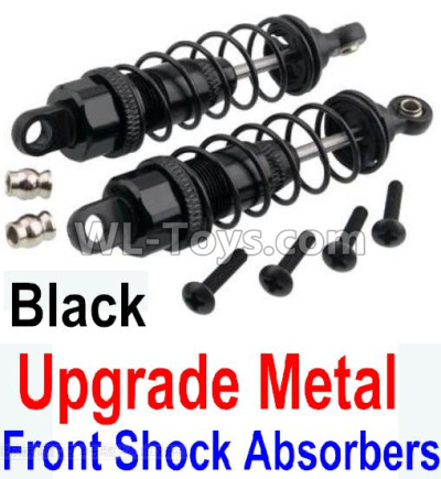 Wltoys 10428-2 Parts-36-08 Upgrade Metal Front Shock Absorbers(2pcs)-Black,Wltoys 10428-2 Rc Car Parts,High speed 1:10 Scale 4wd,10428-B2 Electric Power On Road Drift Racing Truck Car Parts