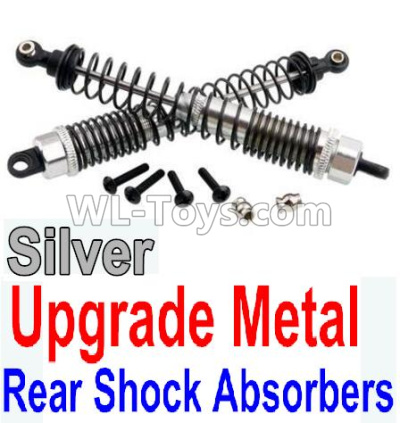Wltoys 10428-C2 Upgrade Metal Rear Shock Absorbers(2pcs)-Silver,Wltoys 10428-C2 Rc Car Parts,High speed 1:10 Scale 4wd,10428-C2 Electric Power On Road Drift Racing Truck Car Parts