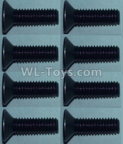 Wltoys 10428-2 Parts-88 Flat head inner hexagon Screws-M3X10-(8pcs),Wltoys 10428-2 Rc Car Parts,High speed 1:10 Scale 4wd,10428-B2 Electric Power On Road Drift Racing Truck Car Parts