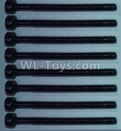Wltoys 10428-C2 Cup head inner hexagon Screws-M2X24(8pcs),Wltoys 10428-C2 Rc Car Parts,High speed 1:10 Scale 4wd,10428-C2 Electric Power On Road Drift Racing Truck Car Parts