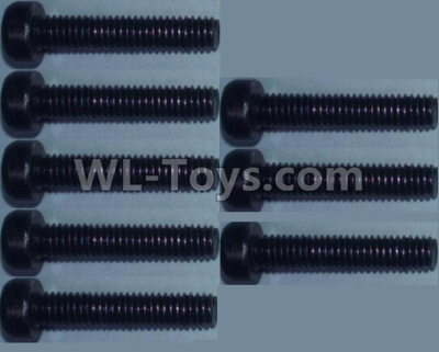 Wltoys 10428-C2 Cup head inner hexagon Screws-M2.5X12-(8pcs),Wltoys 10428-C2 Rc Car Parts,High speed 1:10 Scale 4wd,10428-C2 Electric Power On Road Drift Racing Truck Car Parts