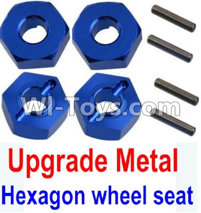 Wltoys 10428-A Upgrade Metal 12MM Hexagon wheel seat,Tire adapter(4pcs)-Dark Blue,Wltoys 10428-A RC Car Parts,High speed 1:10 Scale 4wd,10428-A Electric Power On Road Drift Racing Truck Car Parts