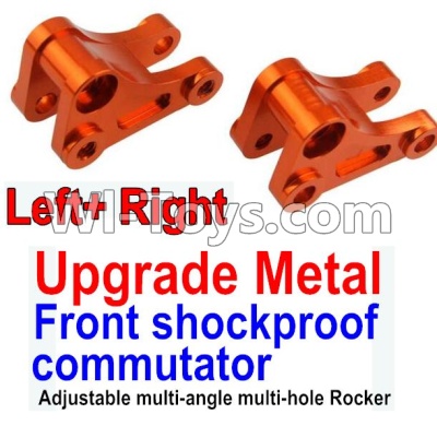 Wltoys 10428-A Upgrade Metal Front shockproof commutator(Left and Right)-Orange,Wltoys 10428-A RC Car Parts,High speed 1:10 Scale 4wd,10428-A Electric Power On Road Drift Racing Truck Car Parts
