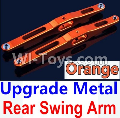 Wltoys 10428-A Upgrade Metal Rear Swing Arm-Orange-2pcs,Wltoys 10428-A RC Car Parts,High speed 1:10 Scale 4wd,10428-A Electric Power On Road Drift Racing Truck Car Parts
