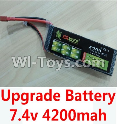 Wltoys 10428-A Upgrade 7.4v 4200mah battery with T-shape plug,Wltoys 10428-A RC Car Parts,High speed 1:10 Scale 4wd,10428-A Electric Power On Road Drift Racing Truck Car Parts