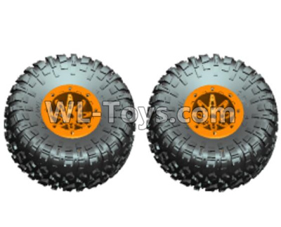 Wltoys 10428-D Wheel unit(2 set)-Orange-10428-D.0690,Wltoys 10428-D 1/10 Parts,Wltoys 10428-D Rc Car Parts