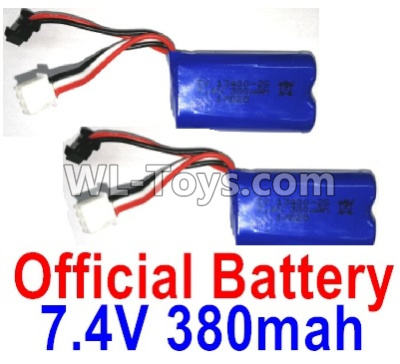 Wltoys 10428-D Battery-2pcs-7.4V 380mah Battery with SM Plug-10428-D.0700,Wltoys 10428-D 1/10 Parts,Wltoys 10428-D Rc Car Parts
