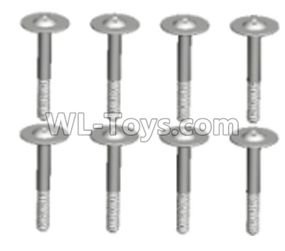 Wltoys 10428-D 2.6x15-PWB W8 screws with lower half tooth(8pcs)-10428-D.0694,Wltoys 10428-D 1/10 Parts,Wltoys 10428-D Rc Car Parts
