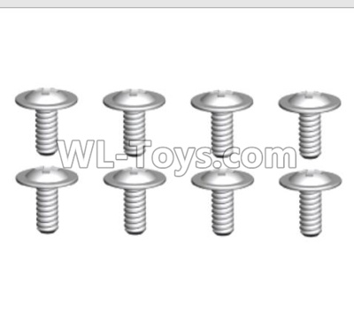 Wltoys 10428-D ST2.6X6-PWB8 Screws(8pcs)-18428-B.0558,Wltoys 10428-D 1/10 Parts,Wltoys 10428-D Rc Car Parts