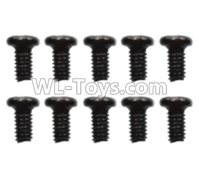 Wltoys 10428-D 2.6x8 Pan head screws(10pcs)-L959-57,Wltoys 10428-D 1/10 Parts,Wltoys 10428-D Rc Car Parts