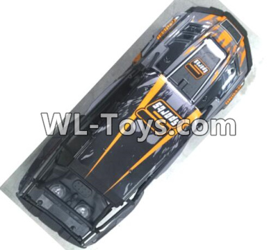 Wltoys 10428-E Parts-Body shell cover + Car frame-Orange-10428-E.0704,Wltoys 10428-E 1/10 Parts,Wltoys 10428-E Rc Car Parts