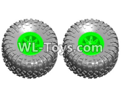 Wltoys 10428-E Parts-Wheel unit(2 set)-Green-10428-E.0705,Wltoys 10428-E 1/10 Parts,Wltoys 10428-E Rc Car Parts