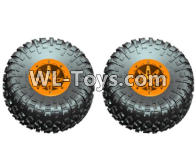 Wltoys 10428-E Parts-Wheel unit(2 set)-Orange-10428-D.0690,Wltoys 10428-E 1/10 Parts,Wltoys 10428-E Rc Car Parts