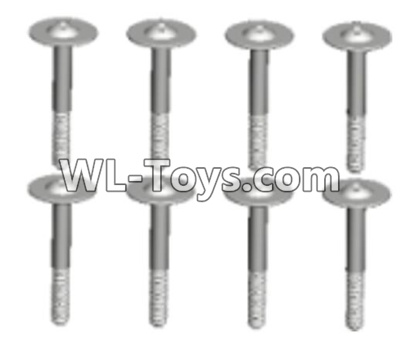 Wltoys 10428-E Parts-2.6x15-PWB W8 screws with lower half tooth(8pcs)-10428-D.0694,Wltoys 10428-E 1/10 Parts,Wltoys 10428-E Rc Car Parts