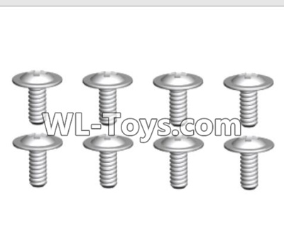 Wltoys 10428-E Parts-ST2.6X6-PWB8 Screws(8pcs)-18428-B.0558,Wltoys 10428-E 1/10 Parts,Wltoys 10428-E Rc Car Parts