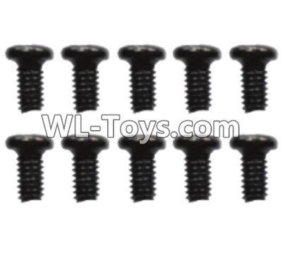 Wltoys 10428-E Parts-2.6x6 Pan head screws(10pcs)-A949-38,Wltoys 10428-E 1/10 Parts,Wltoys 10428-E Rc Car Parts