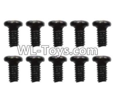 Wltoys 10428-E Parts-2.6x8 Pan head screws(10pcs)-L959-57,Wltoys 10428-E 1/10 Parts,Wltoys 10428-E Rc Car Parts