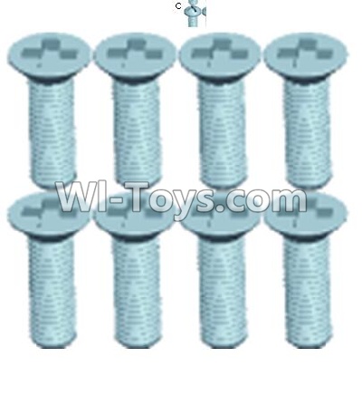 Wltoys 12401 0251 Countersunk head screws(8PCS)-M2.6X8,Wltoys 12401 RC Car Spare Parts Replacement Accessories,1:12 Scale 4wd,2.4G 12401 rc racing car Parts,On Road Drift Racing Truck Car Parts