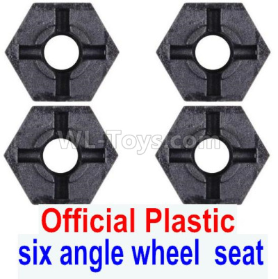 Wltoys 124012 Combination device Parts, six angle wheel seat-Official Plastic(4pcs)-124011.1233,1/12 Wltoys 124012 Parts,Wltoys 124012 RC Car Parts