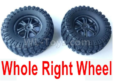 Wltoys 124012 Right Wheel Assembly Parts(2 Set)-Whole Right Wheel,include the Tire lether,Wheel Hub,sponge124011.0975,1/12 Wltoys 124012 Parts,Wltoys 124012 RC Car Parts