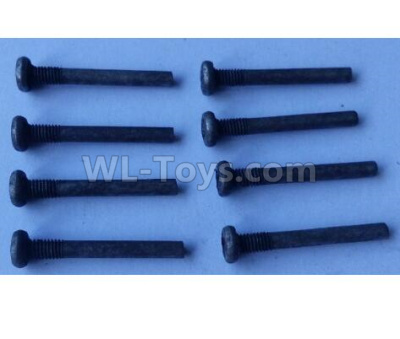 Wltoys 124012 Cross round head step machine screw Parts(8pcs)-3x18PM,D5.5 upper half tooth,Thread length 5-124011.0984,1/12 Wltoys 124012 Parts,Wltoys 124012 RC Car Parts