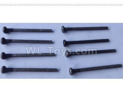 Wltoys 124012 Cross round head step machine screw Parts(8pcs) -3x35PM,D5.5 upper half tooth,Thread length 5-124011.0988,1/12 Wltoys 124012 Parts,Wltoys 124012 RC Car Parts
