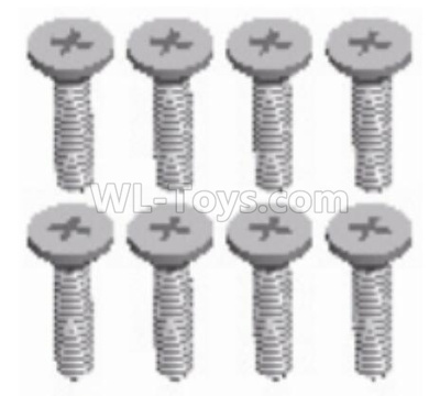 Wltoys 124012 Cross countersunk head tapping screw Parts(8pcs)-ST2x8KB-D3.5-124011.1230,1/12 Wltoys 124012 Parts,Wltoys 124012 RC Car Parts
