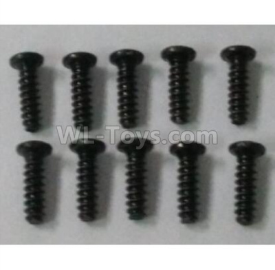 Wltoys 124012 Round head self-tapping screws Parts(10pcs)-2.6x8-L959-57,1/12 Wltoys 124012 Parts,Wltoys 124012 RC Car Parts