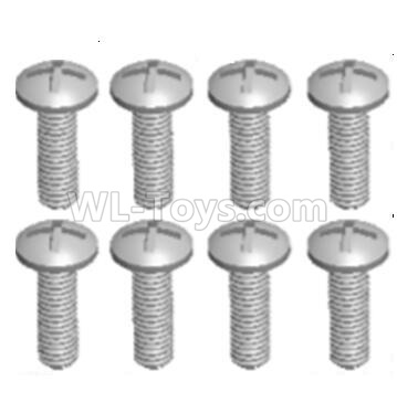 Wltoys 124012 Cross recessed pan head screws Parts(8PCS)-M2.5X8 PM-12428.0101,1/12 Wltoys 124012 Parts,Wltoys 124012 RC Car Parts
