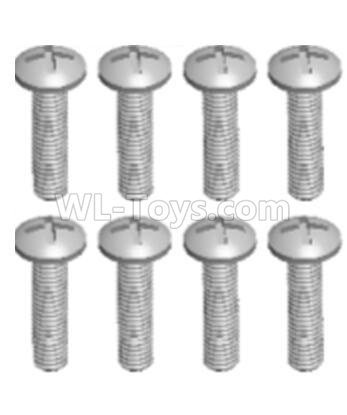 Wltoys 124012 Cross recessed pan head screws Parts(8PCS)-M2.5X10 PM-12428.0102,1/12 Wltoys 124012 Parts,Wltoys 124012 RC Car Parts