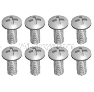 Wltoys 124012 Cross recessed pan head screws Parts(8PCS)-M4X12 PM-12428.0107,1/12 Wltoys 124012 Parts,Wltoys 124012 RC Car Parts