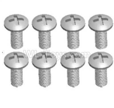 Wltoys 124012 Cross recessed pan head screws Parts(8PCS)-M3X7 PM-12428.0108,1/12 Wltoys 124012 Parts,Wltoys 124012 RC Car Parts