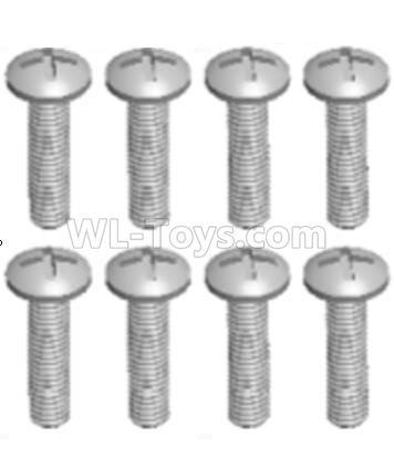 Wltoys 124012 Cross recessed pan head screws Parts(8PCS)-M2X10 PM-12428.0110,1/12 Wltoys 124012 Parts,Wltoys 124012 RC Car Parts