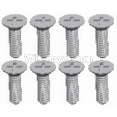 Wltoys 124012 Cross recessed Flat head screws Parts(8PCS)-M2.5X8 KM-12428.0114,1/12 Wltoys 124012 Parts,Wltoys 124012 RC Car Parts