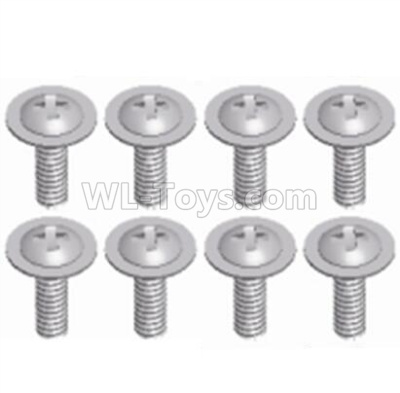 Wltoys 124012 Pan head screws with cross media Parts(8PCS)-M2.3X8-12428.0129,1/12 Wltoys 124012 Parts,Wltoys 124012 RC Car Parts