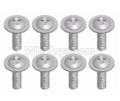 Wltoys 124012 Round head with self-tapping screws Parts(8pcs)-2.6x6-L959-62,1/12 Wltoys 124012 Parts,Wltoys 124012 RC Car Parts