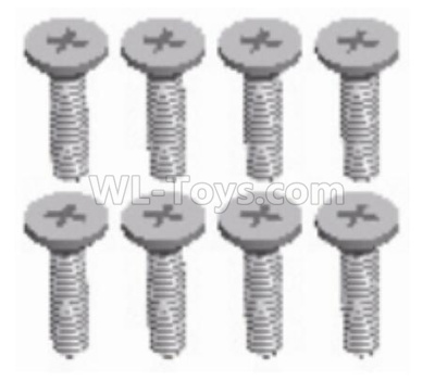Wltoys 124012 Cross flat head screws Parts(8pcs) - 2x8-A202-15,1/12 Wltoys 124012 Parts,Wltoys 124012 RC Car Parts