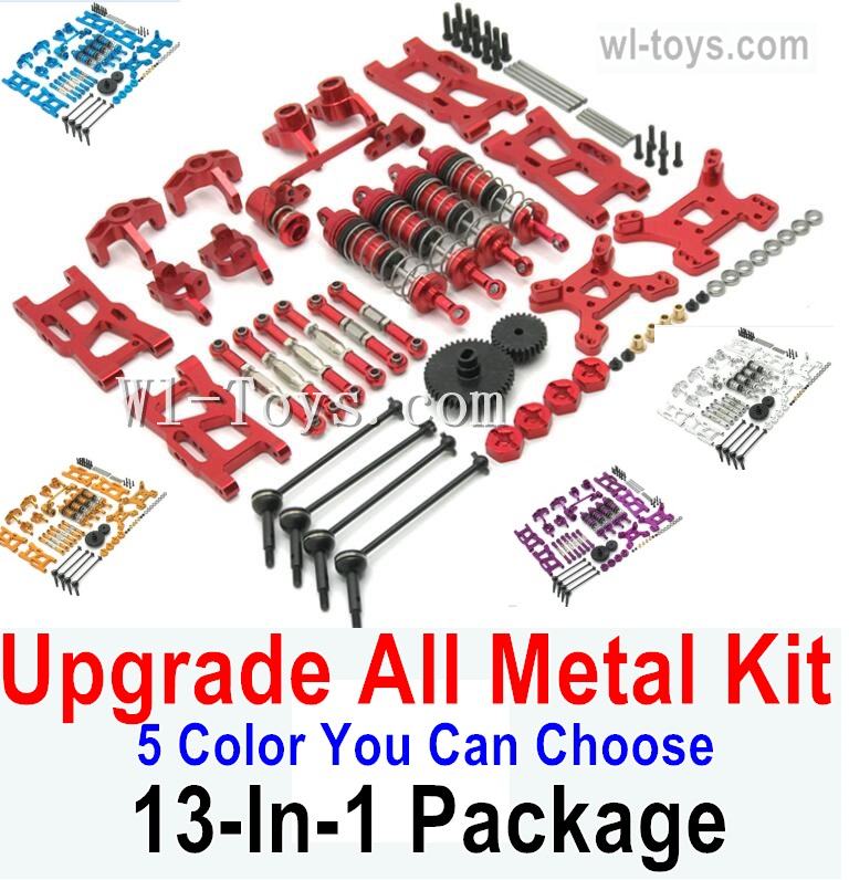 Wltoys 124017 Upgrade ALL Metal Kit. All 13-In-1 Package.5 Color you can choose.Wltoys 124017 1/12 Parts, Wltoys 124017 RC Car Parts.