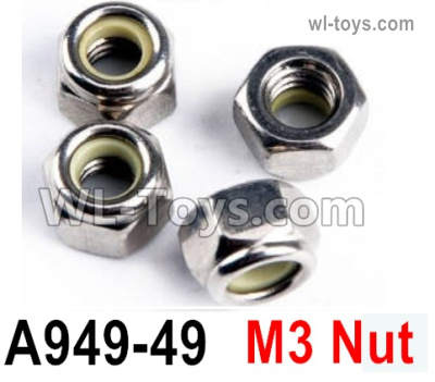 Wltoys 124016 M3 Anti loose nut,A949-49. Total 4pcs. Wltoys 124016 1/12 Parts, Wltoys 124016 RC Car Parts.
