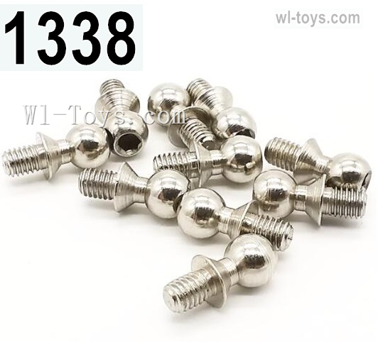 Wltoys 124016 Ball head screws-10pcs-4.9X10.6mm-124016.1338,Wltoys 124016 1/12 Parts,Wltoys 124016 RC Car Parts