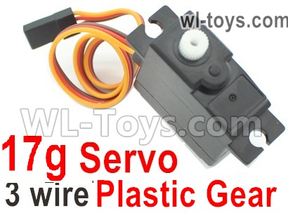 Wltoys 124016 Upgrade Servo. The Torque is 17g with 3 Wire. The Gear is made of Plastic Material.