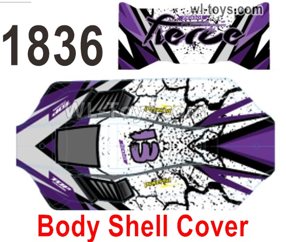 Wltoys 124019 Body shell cover. 124019.1836, Purple Color. Wltoys 124019 1/12 Parts,Wltoys 124019 RC Car Parts