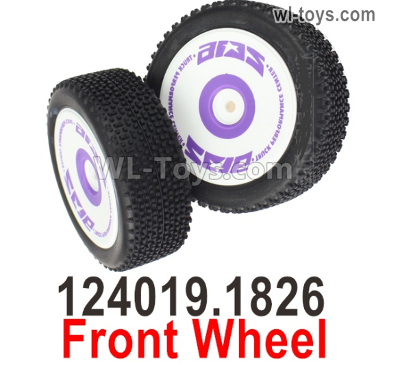 Wltoys 124019 Front Wheel unit,Tires. 124019.1826, 2 Set. Wltoys 124019 1/12 Parts, Wltoys 124019 RC Car Parts