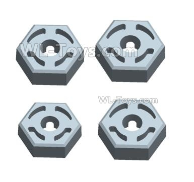 Wltoys 124019 Hex wheel seat assembly,4pcs. 124019.1266, Wltoys 124019 1/12 Parts,Wltoys 124019 RC Car Parts