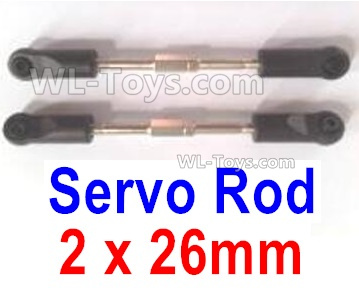 Wltoys 124019 Servo Rod(2pcs)-2x26-124019.1287,Wltoys 124019 1/12 Parts,Wltoys 124019 RC Car Parts