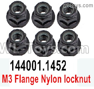 Wltoys 124019 Flange nut, Total 6pcs. 124019.1452. Wltoys 124019 1/12 Parts, Wltoys 124019 RC Car Parts.