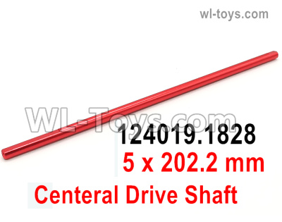 Wltoys 124019 Central transfer shaft. 5x202.2mm. 124019.1828. Wltoys 124019 1/12 Parts, Wltoys 124019 RC Car Parts.