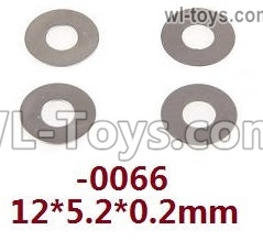 Wltoys 124019 Flat washers. 12428.0066. 12X5.2X0.2mm. total 4pcs. Wltoys 124018 1/12 Parts, Wltoys 124018 RC Car Parts.