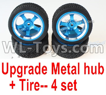 Wltoys 124019 Upgrade Metal wheel hub+ Tire-4 set,Wltoys 124019 1/12 Parts,Wltoys 124019 RC Car Parts